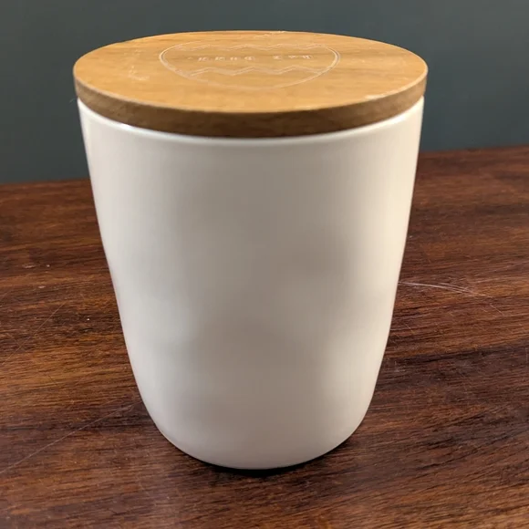 Rae Dunn White Ceramic Canister with Wooden Lid - Picture 7 of 7